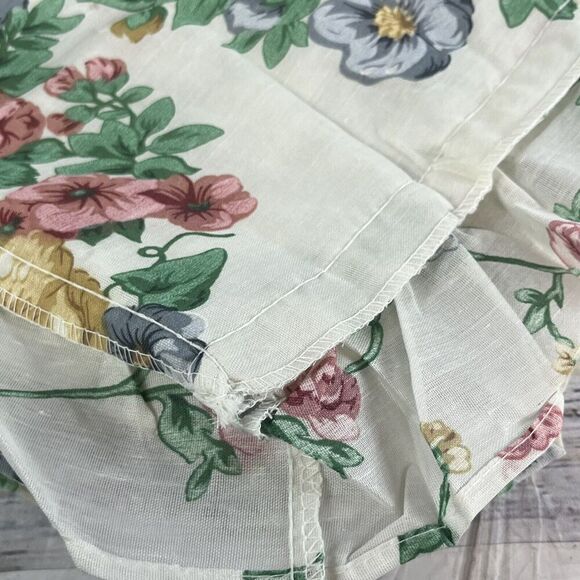 Vintage Le Fleur Springtime Pillow Sham Set Pink Green Floral Granny Core Ruffle - Picture 10 of 16